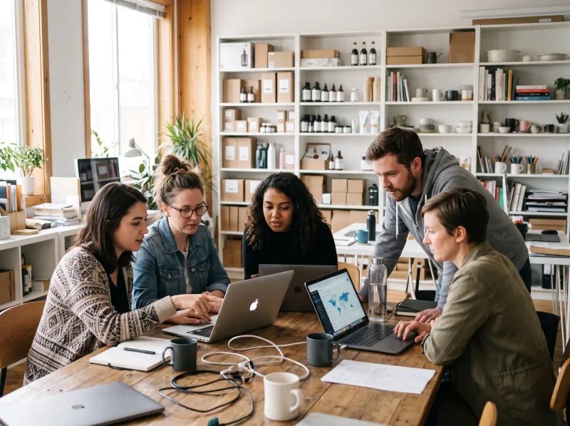 E-commerce team monitoring a sale event