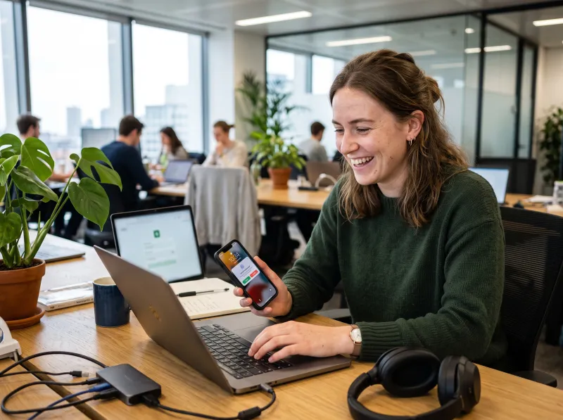 Employee using a password manager
