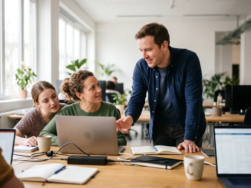 IT support specialist helping a small team